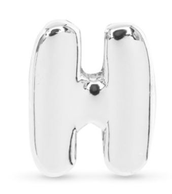 51207 Amanda Blu Silver Tone Letter Charm