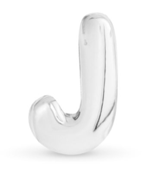 51207 Amanda Blu Silver Tone Letter Charm
