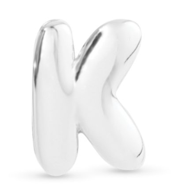 51207 Amanda Blu Silver Tone Letter Charm