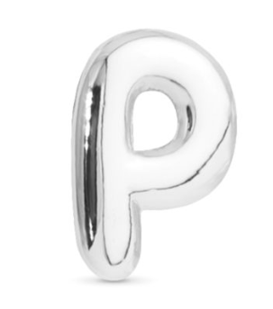 51207 Amanda Blu Silver Tone Letter Charm
