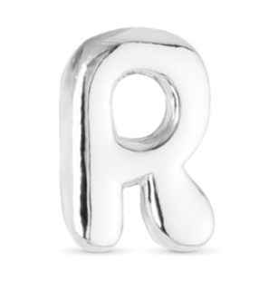 51207 Amanda Blu Silver Tone Letter Charm