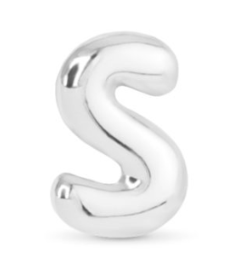 51207 Amanda Blu Silver Tone Letter Charm
