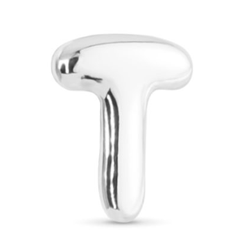 51207 Amanda Blu Silver Tone Letter Charm