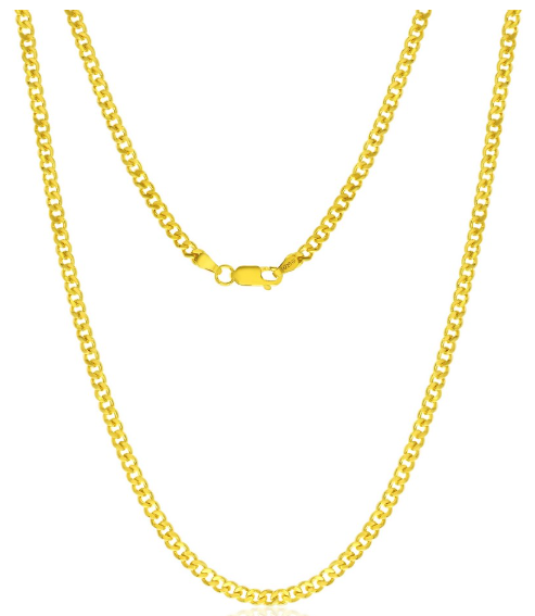 14Q-716 14K Gold Filled 3.5MM Cuban Link Chain