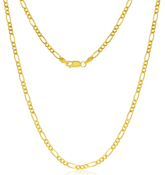 14Q-723 14K Gold Filled 3MM Figaro Chain
