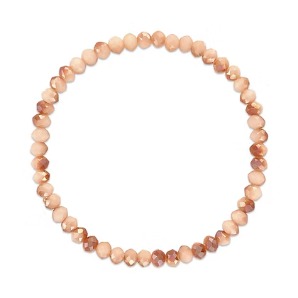 Mila-410 Mila Mix Peach Transitioning Stretchy Facet Bracelet