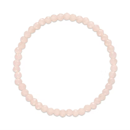 Mila-404 Mila Mix Blush Pink Stretchy Facet Bracelet