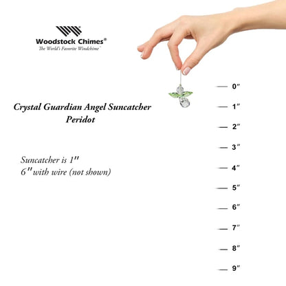 CGPE Woodstock Chimes Crystal Guardian Angel Peridot 0