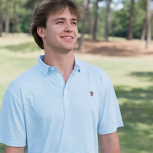 C145 Caddie X Factor Polo Blue/Green