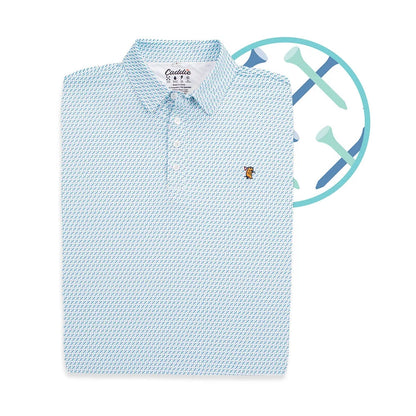 C145Y Youth Caddie X Factor Polo Blue /Green 0