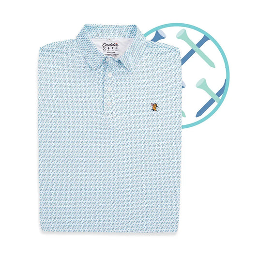 C145Y Youth Caddie X Factor Polo Blue /Green 0