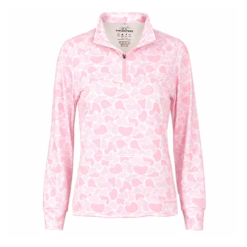 930Y Fieldstone Youth Pink Girl's Performance Quarter Zip