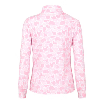930Y Fieldstone Youth Pink Girl's Performance Quarter Zip