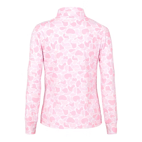 930Y Fieldstone Youth Pink Girl's Performance Quarter Zip