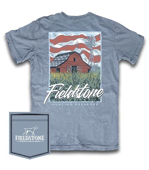 952 Fieldstone USA Barn Tee Saltwater