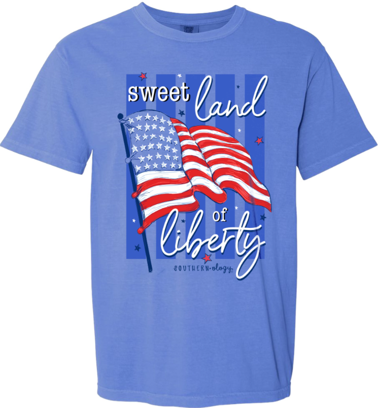 LIBERTYFLAG-SS Southernology Tee Flo Blue