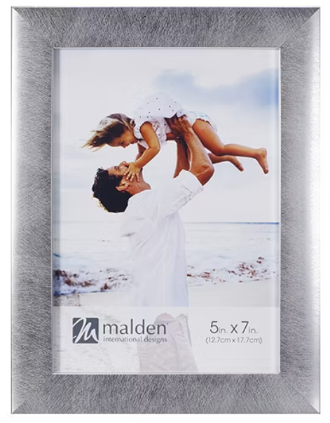 813-57 Malden International 5x7 Linear Frame Silver