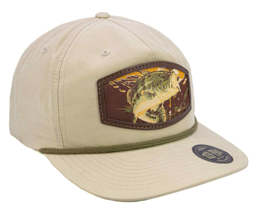 HR8PWV-BASS-SDLD Zep-Pro 5 panel rope Hat Bass Sand/Loden