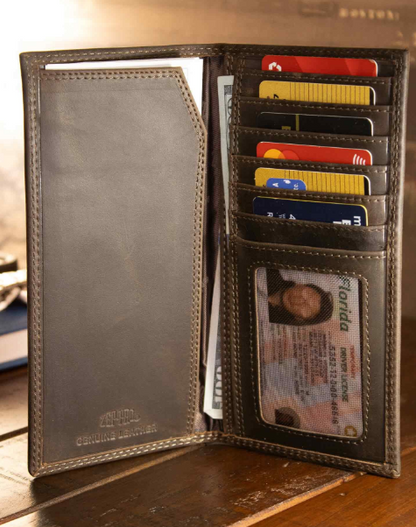 IWT4-BUCK-WP Zep-Pro Crazy Horse Buck Secretary Wallet