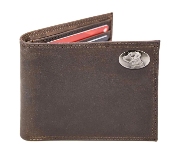 IWT1-LAB-CRZH-LBR Zep-Pro Lt Brown Crazy Horse Passcase Wallet Lab