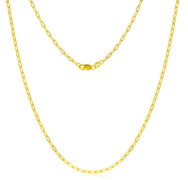 14Q-720 14k Gold Filled 2MM Flat Cable Chain