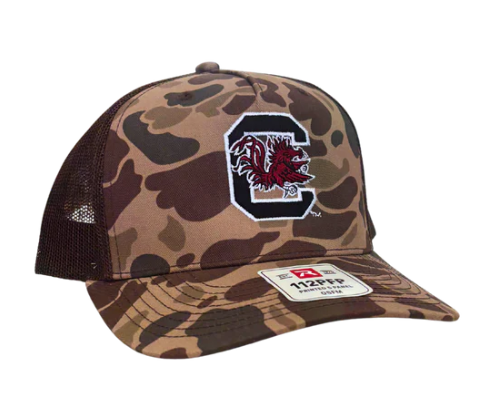 GC-23104-941H-CAM-OS Palmetto Shirt Co Block C Duck Camo Richardson 5 Panel Cap