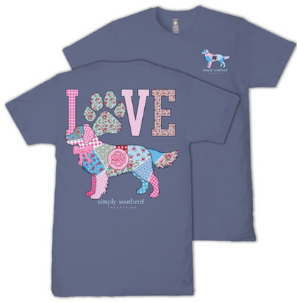 SS-DOGLOVE-DENIM Simply Southern Dog Lover T-shirt