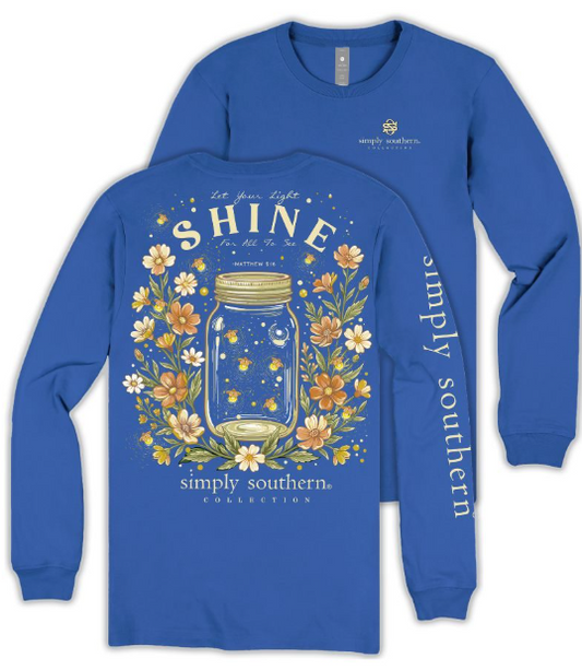 LS-LIGHT-BALI Simply Southern Long Sleeve Let You Light Shine Tee