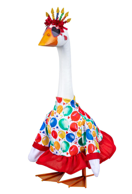 TD548GS26 Evergreen Porch Goose Birthday Fashion Outfit
