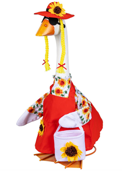 TDFMCGS25 Evergreen Porch Goose Sunflower Dress