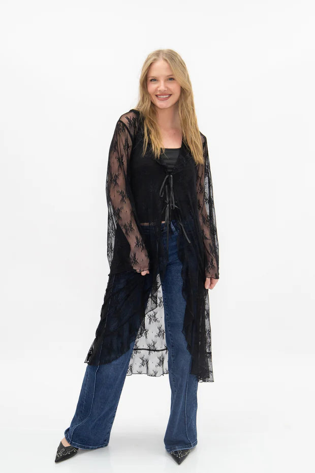 9504E Grace & Emma Lace Long Kimono