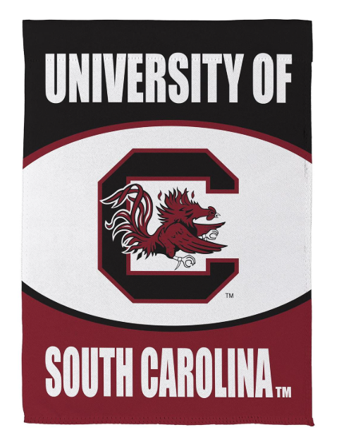 14NS954 Evergreen Carolina Gamecock Sueded Garden Flag 0