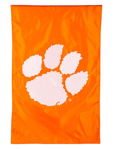 15A912 Evergreen Clemson Applique House Flag 0