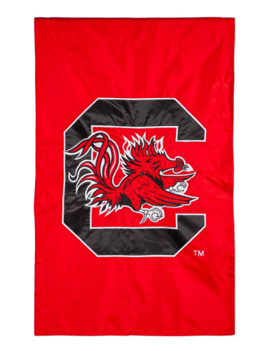 15A954 Evergreen Carolina Gamecocks Applique House Flag 0