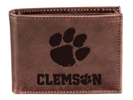 7WLTB912CHB Evergreen Clemson Leather Bifold Wallet 0