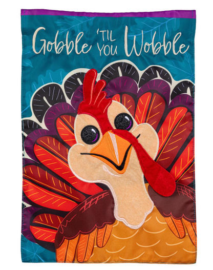 APN437AGF525 Evergreen Gobble Wobble Garden Flag 0