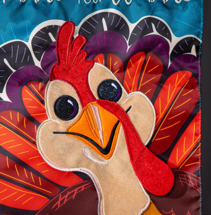 APN437AGF525 Evergreen Gobble Wobble Garden Flag 0