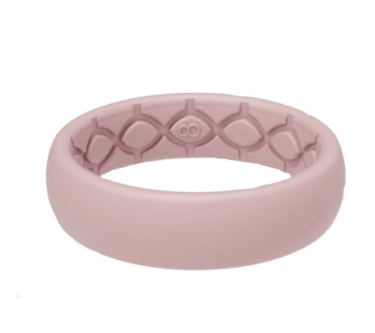 R22-102 Groove Life Essential Thin Rose Quartz Ring