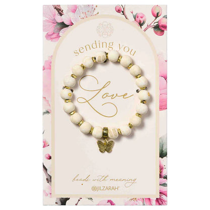 495-380 Jilzarah Ivory Sending You Love Bracelet