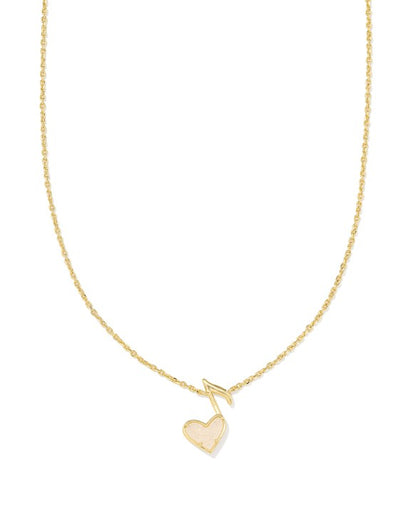 9608872704 Kendra Scott Dolly Parton Ari Music Note Heart in Gold Iridescent Drusy