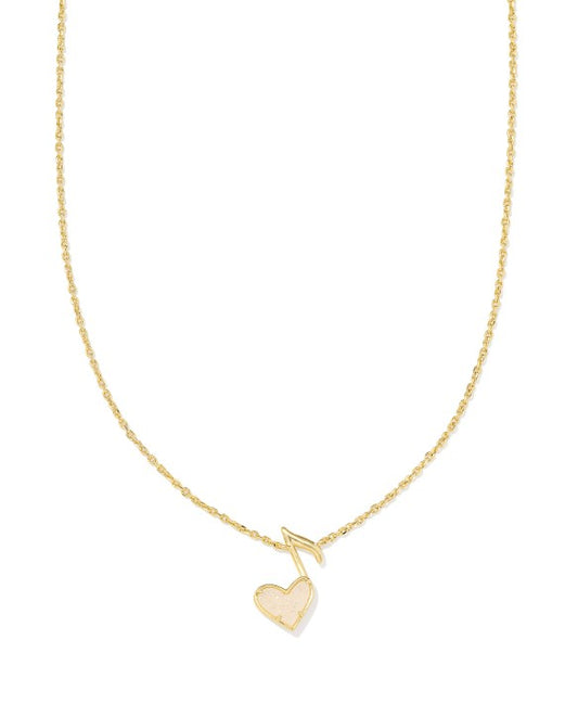 9608872704 Kendra Scott Dolly Parton Ari Music Note Heart in Gold Iridescent Drusy