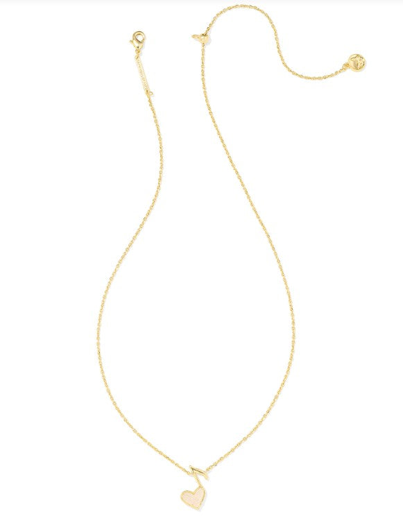 9608872704 Kendra Scott Dolly Parton Ari Music Note Heart in Gold Iridescent Drusy