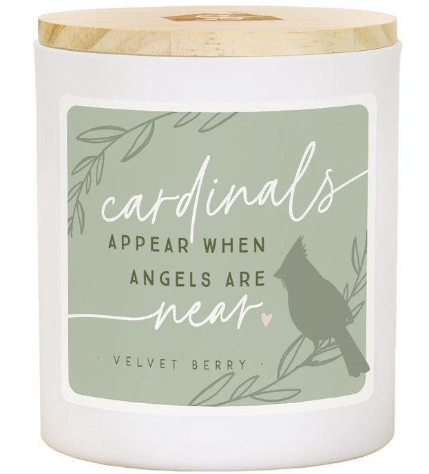 CDL1806 Sincere Surroundings Cardinals Near Green in Velvet Berry