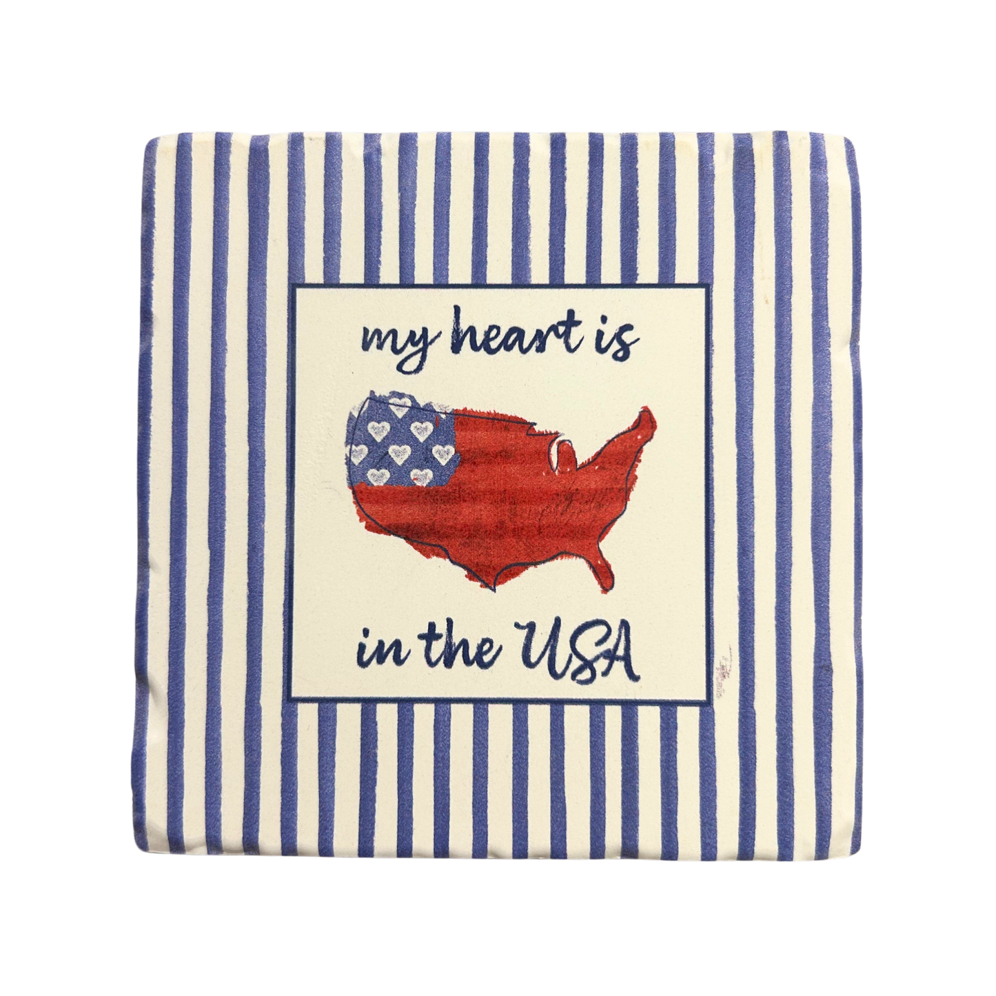 02-03123 Thirstystone My Heart Is In The USA Coaster