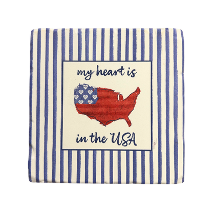 02-03123 Thirstystone My Heart Is In The USA Coaster
