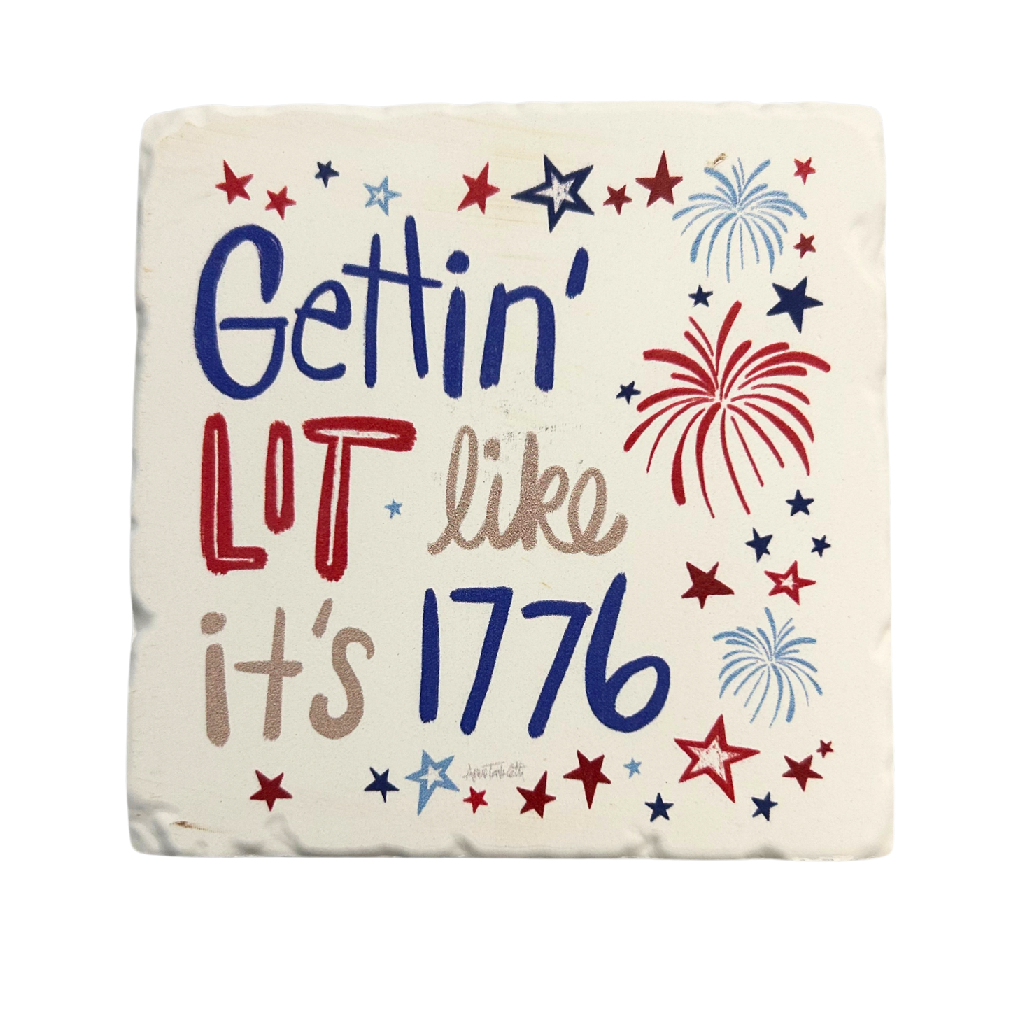 02-03127 Thirstystone Gettin Lit Like It's 1776 Coaster