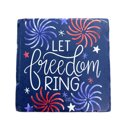 02-03131 Thirstystone Let Freedom Ring Coaster