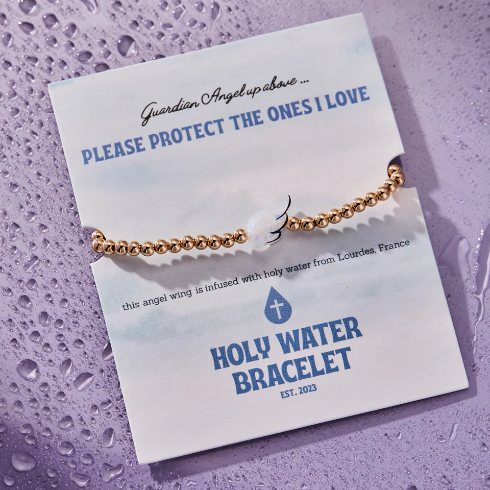 HW010 Holy Water Bracelet - Angel Wing in Gold