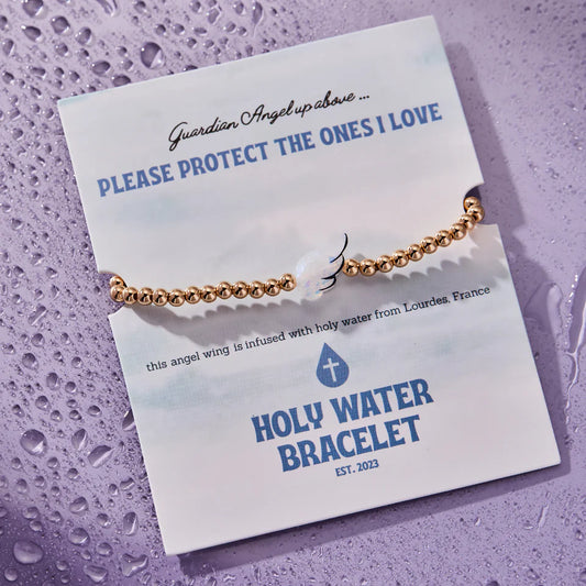 HW010 Holy Water Bracelet - Angel Wing in Gold