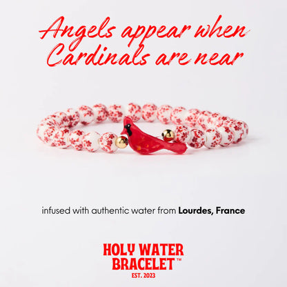HW078 Holy Water Bracelet in Porcelain Red Cardinal
